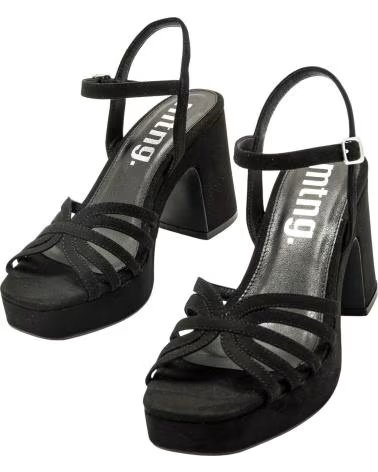 MTNG MUSTANG 56646 HEELED SANDAL WITH PLATFORM NEGRO