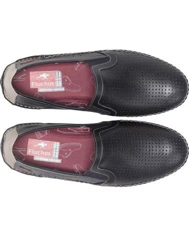 FLUCHOS MOCASSINS EM COURO F1177 MARINO