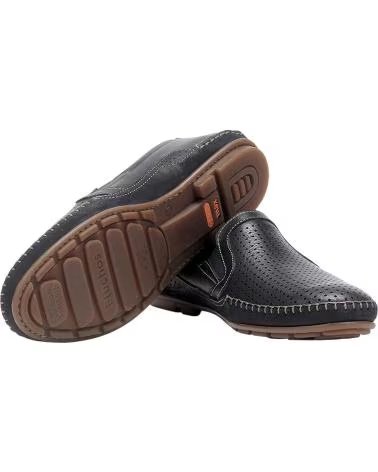 FLUCHOS MOCASSINS EM COURO F1177 MARINO