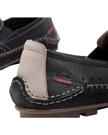 FLUCHOS MOCASSINS EM COURO F1177 MARINO