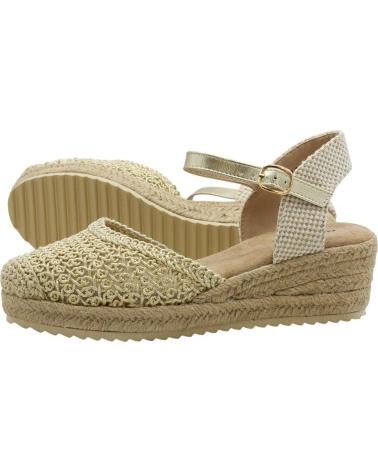 DANGELA SANDALIA D´ANGELA DRL28236 CON CUÑA DE ESPARTO ORO