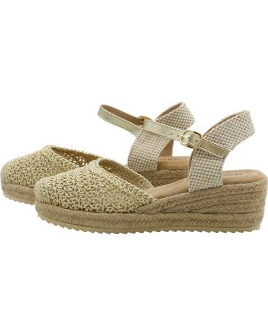 DANGELA SANDALIA D´ANGELA DRL28236 CON CUÑA DE ESPARTO ORO