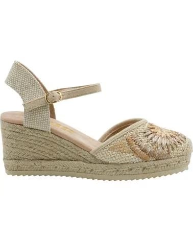 DANGELA SANDALO CON ZEPPA IN SPARTO DHA30673 BEIGE