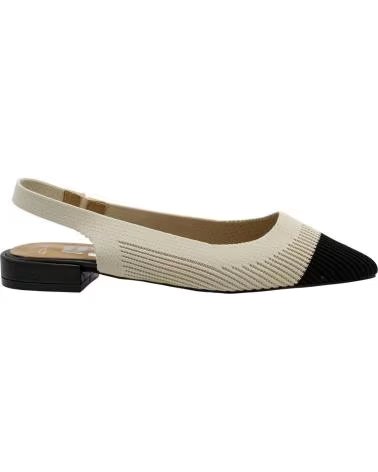 DANGELA SAPATO SLINGBACK BICOLOR COM BIQUEIRA CONTRASTANTE DXF30612 BEIGE