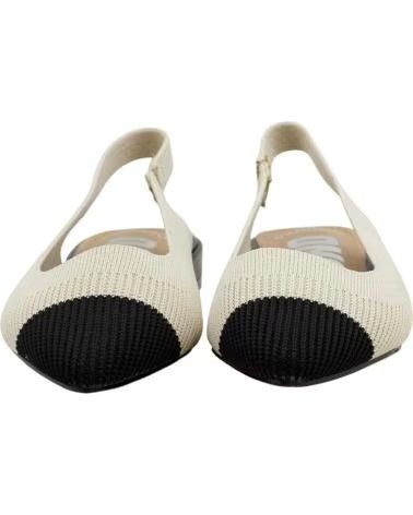DANGELA SAPATO SLINGBACK BICOLOR COM BIQUEIRA CONTRASTANTE DXF30612 BEIGE