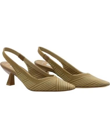 DANGELA SLINGBACK-PUMPS MIT KITTEN-HEEL UND GEFLOCHTENER TEXTUR CAMEL