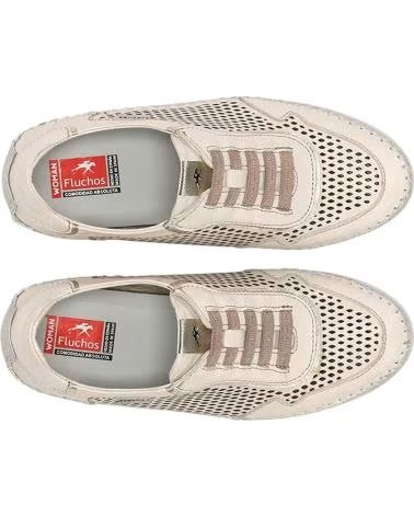 FLUCHOS FLUCHOS F2143 SNEAKER MIT LOCHMUSTER BEIGE