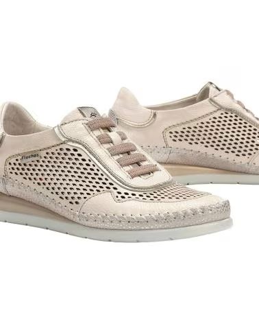 FLUCHOS FLUCHOS F2143 SNEAKER MIT LOCHMUSTER BEIGE