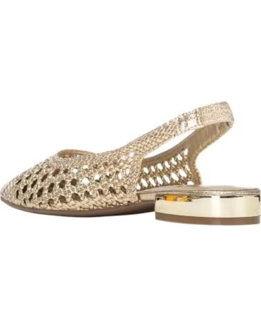XTI SAPATILHA SLINGBACK COM RECORTES E SALTO METÁLICO ORO
