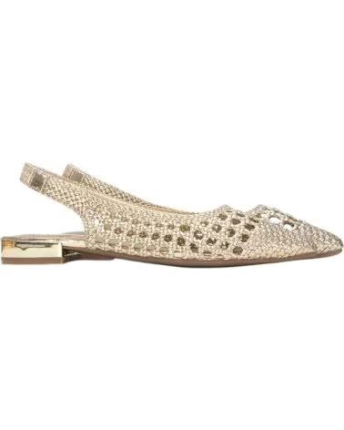 XTI SAPATILHA SLINGBACK COM RECORTES E SALTO METÁLICO ORO