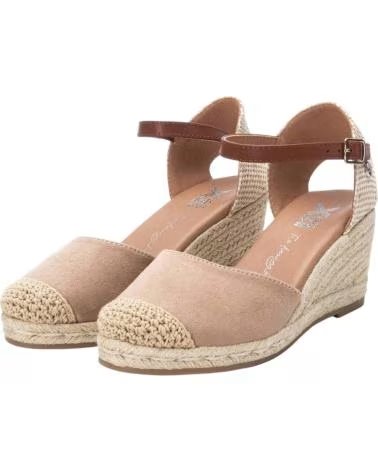 XTI SANDÁLIA DE CUNHA COM FECHO DE FIVELA BEIGE