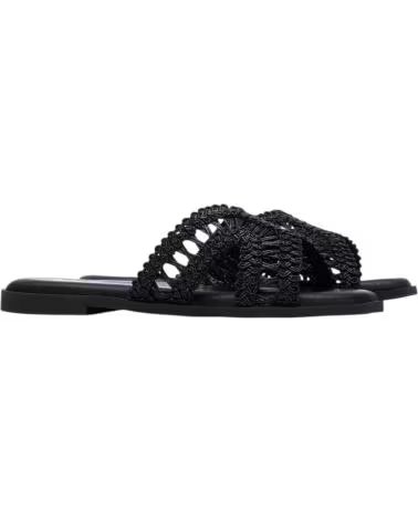 XTI FLAT SANDAL WITH BRAIDED STRAPS XTI NEGRO
