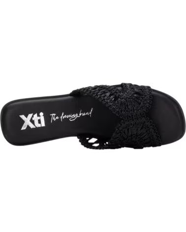 XTI FLAT SANDAL WITH BRAIDED STRAPS XTI NEGRO