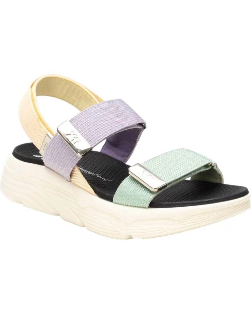 XTI MEHRFARBIGE PLATEAU-SANDALEN MIT KLETTVERSCHLUSS 144073 AZUL