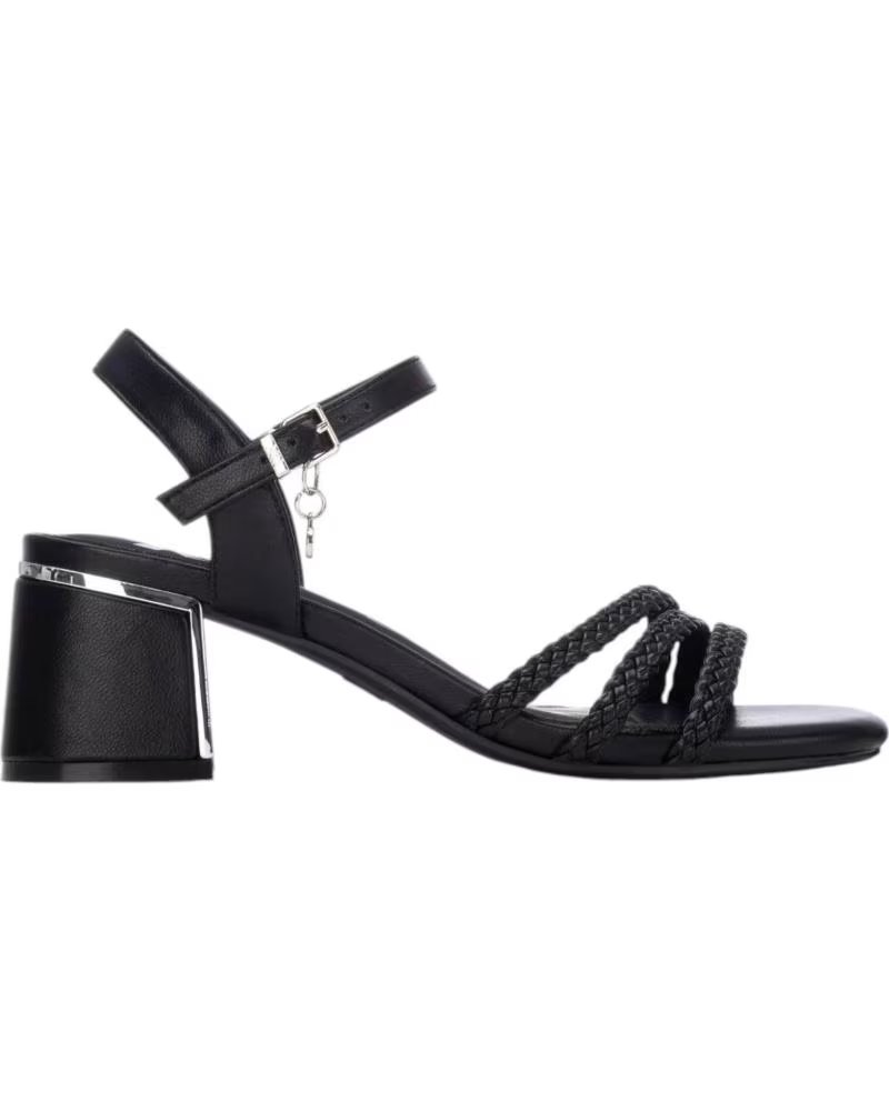 XTI XTI 145439 BLOCK HEEL SANDALS WITH BRAIDED STRAPS NEGRO