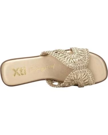 XTI SANDÁLIA RASTEIRA COM TIRAS CRUZADAS E DETALHES TRANÇADOS ORO