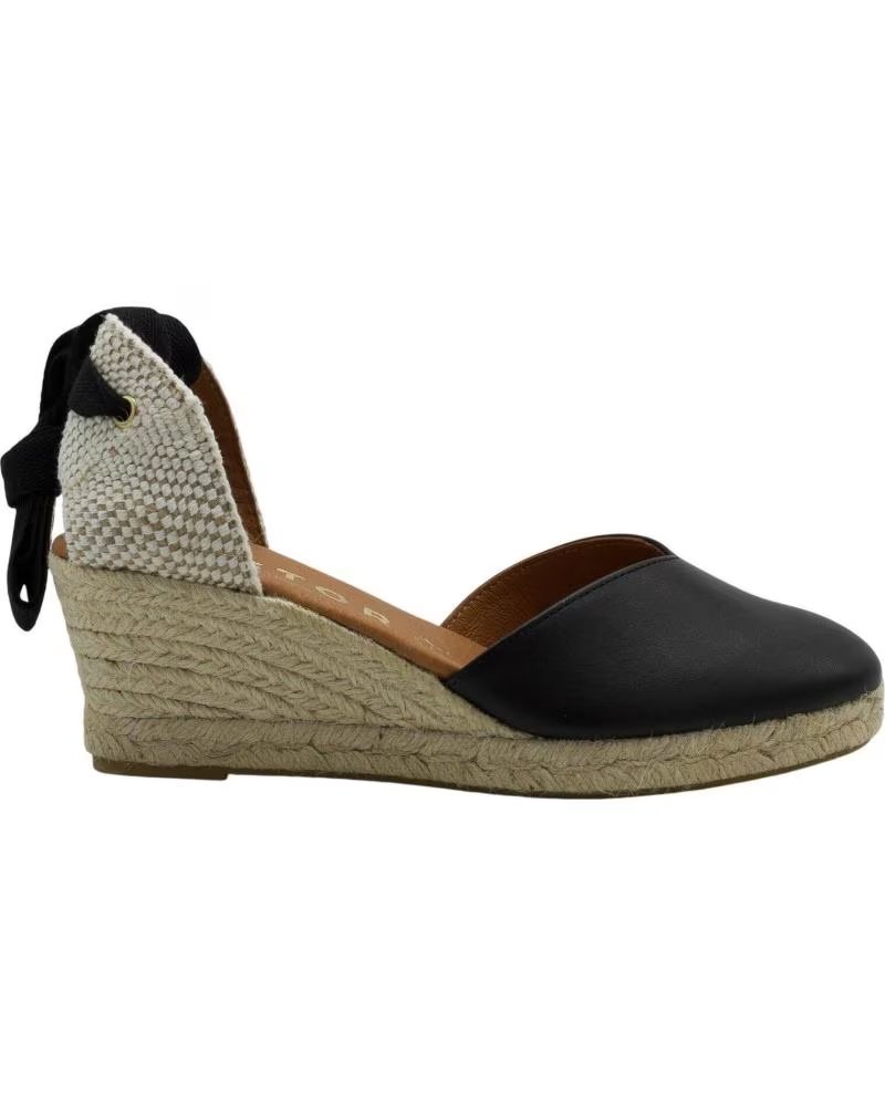 CABRERA ESPADRILLE À SEMELLE COMPENSÉE CABRERA 49N-5 NEGRO
