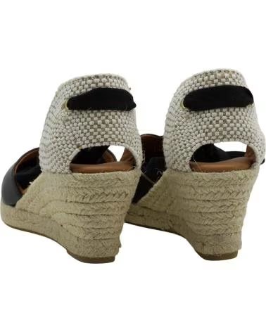 CABRERA ESPADRILLE À SEMELLE COMPENSÉE CABRERA 49N-5 NEGRO