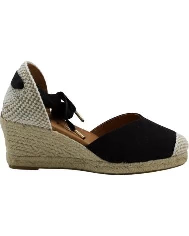 CABRERA KEIL-ESPADRILLES MIT SCHNÜRVERSCHLUSS NEGRO