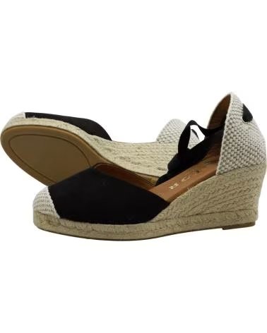 CABRERA KEIL-ESPADRILLES MIT SCHNÜRVERSCHLUSS NEGRO