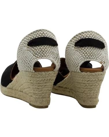 CABRERA KEIL-ESPADRILLES MIT SCHNÜRVERSCHLUSS NEGRO