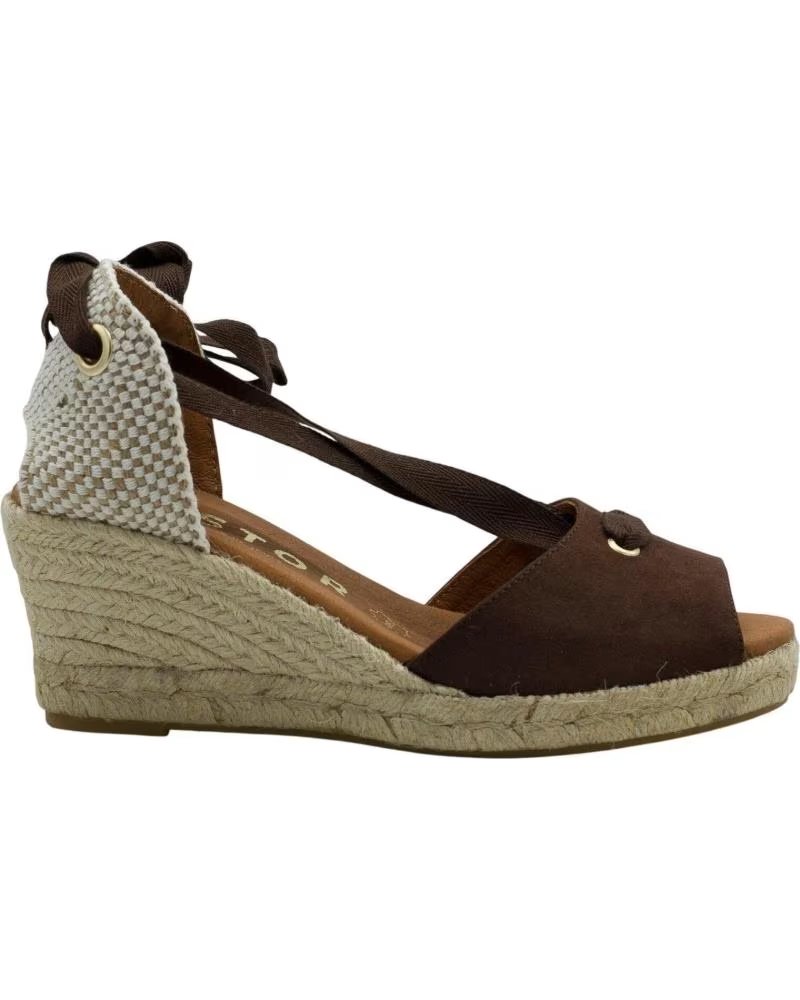 CABRERA WEDGE ESPADRILLES WITH LACE-UP MARRóN