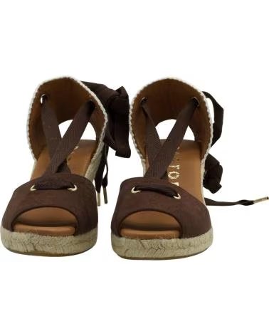 CABRERA WEDGE ESPADRILLES WITH LACE-UP MARRóN