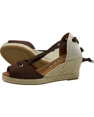 CABRERA WEDGE ESPADRILLES WITH LACE-UP MARRóN