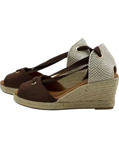 CABRERA WEDGE ESPADRILLES WITH LACE-UP MARRóN