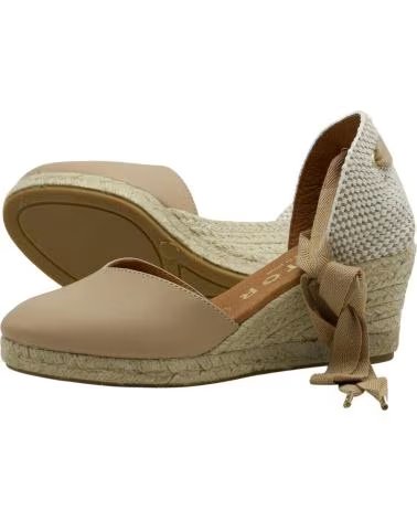 CABRERA KEIL-ESPADRILLES MIT SCHNÜRVERSCHLUSS BEIGE
