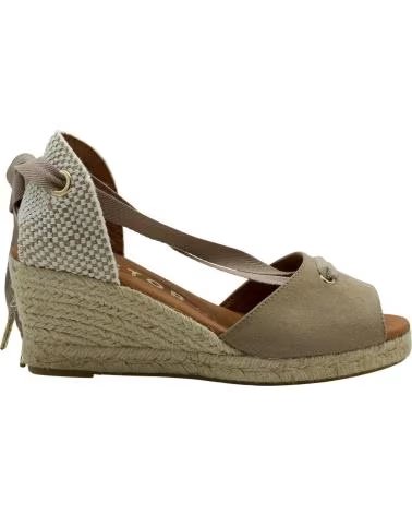CABRERA SANDÁLIAS DE CUNHA COM TIRAS DE AJUSTE CABRERA BEIGE