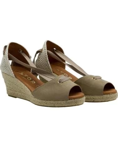 CABRERA SANDÁLIAS DE CUNHA COM TIRAS DE AJUSTE CABRERA BEIGE