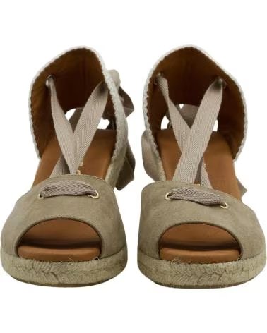 CABRERA SANDÁLIAS DE CUNHA COM TIRAS DE AJUSTE CABRERA BEIGE