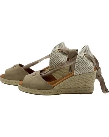 CABRERA SANDÁLIAS DE CUNHA COM TIRAS DE AJUSTE CABRERA BEIGE