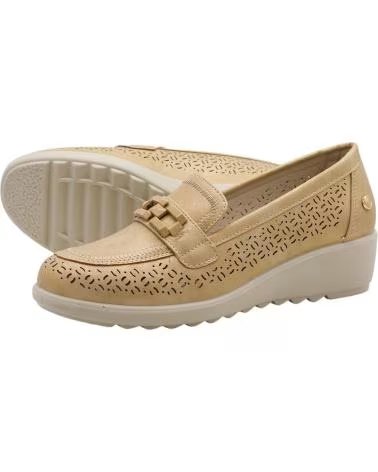 AMARPIES MOCASSINI CON ZEPPA E DETTAGLIO CATENA CAMEL