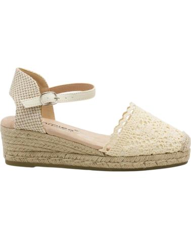 AMARPIES ALPARGATAS CUÑA MEDIA CON CIERRE DE HEBILLA BEIGE