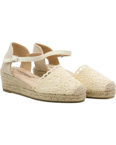 AMARPIES ALPARGATAS CUÑA MEDIA CON CIERRE DE HEBILLA BEIGE