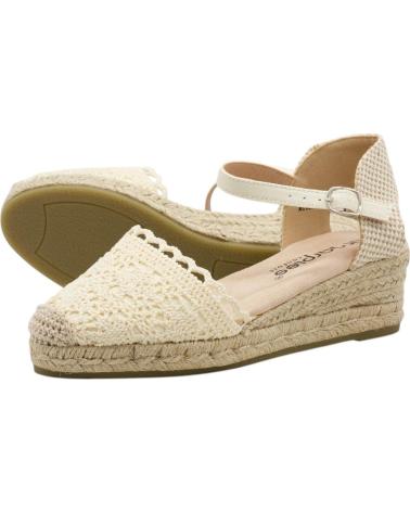 AMARPIES ALPARGATAS CUÑA MEDIA CON CIERRE DE HEBILLA BEIGE