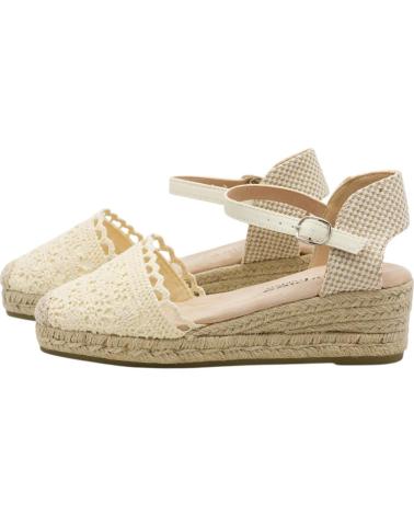 AMARPIES ALPARGATAS CUÑA MEDIA CON CIERRE DE HEBILLA BEIGE