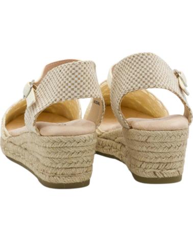 AMARPIES ALPARGATAS CUÑA MEDIA CON CIERRE DE HEBILLA BEIGE