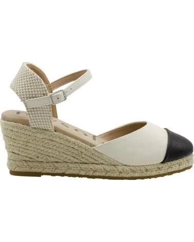 MYSOFT SANDALIAS DE CUÑA MYSOFT 25M111 CON PUNTERA EN CONTRASTE COLORES COMBINADOS