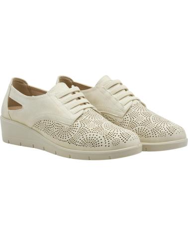 MYSOFT ZAPATO OXFORD MYSOFT 26M207 CON CUÑA Y TROQUELADOS ORO