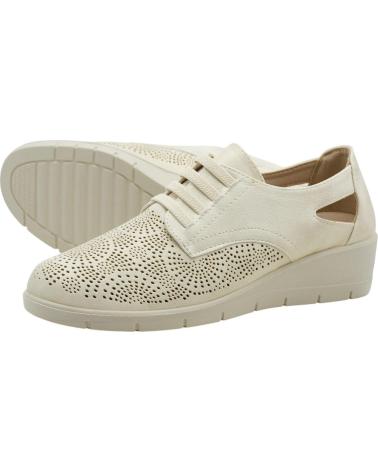 MYSOFT ZAPATO OXFORD MYSOFT 26M207 CON CUÑA Y TROQUELADOS ORO