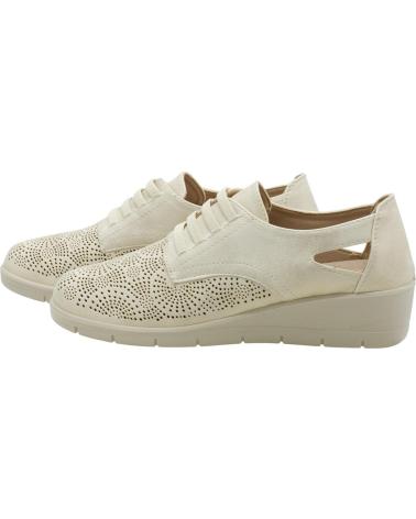 MYSOFT ZAPATO OXFORD MYSOFT 26M207 CON CUÑA Y TROQUELADOS ORO