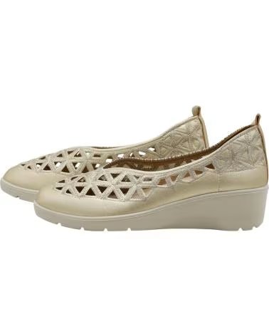 MYSOFT ZAPATO CUÑA CALADO MYSOFT 26M217 ORO