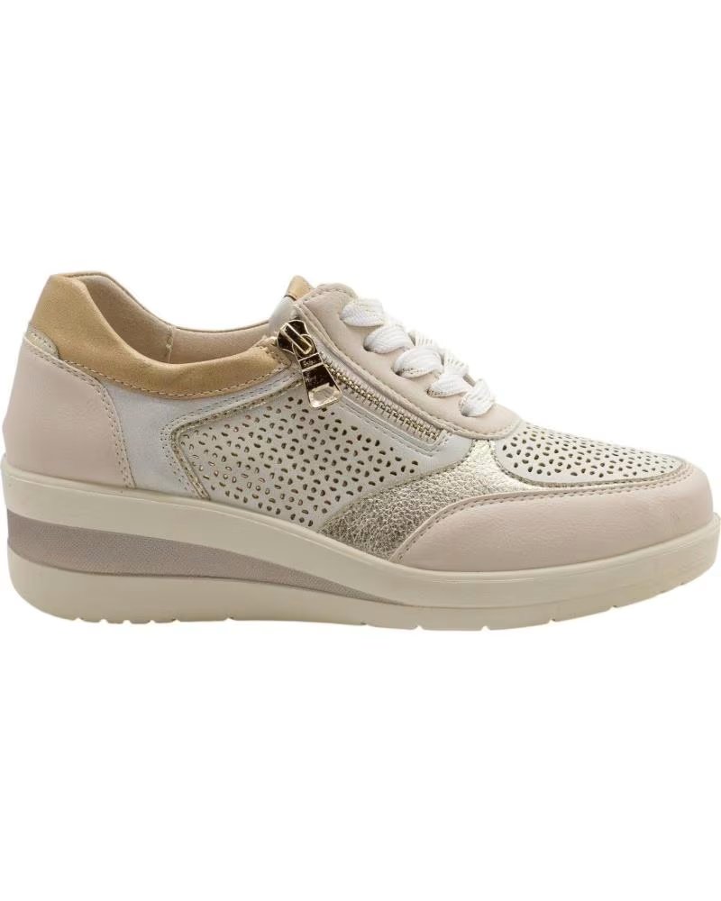 AMARPIES AMARPIES AMD30018 FREIZEITSCHUHE MIT KEILABSATZ UND SEITLICHEM REISSVERSCHLUSS BEIGE