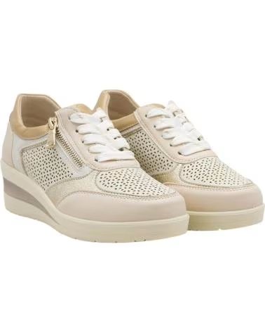 AMARPIES AMARPIES AMD30018 FREIZEITSCHUHE MIT KEILABSATZ UND SEITLICHEM REISSVERSCHLUSS BEIGE
