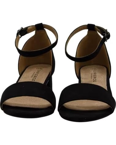 LAPIERCE SANDALIA DE TACÓN BLOQUE CON PULSERA NEGRO