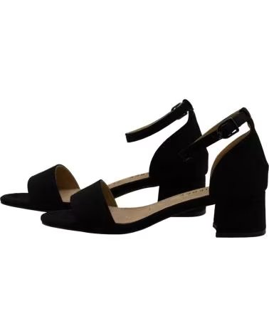 LAPIERCE SANDALIA DE TACÓN BLOQUE CON PULSERA NEGRO