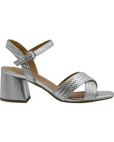 LAPIERCE SANDALIA LAPIERCE PASTOR RT07 CON TACÓN BLOQUE METALIZADO PLATA